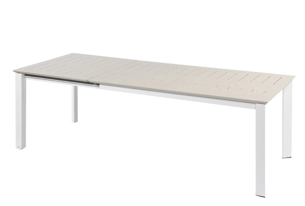 Garden dining set with aluminum table and chairs extendable from 6 to 8 seats - New Butterfly model