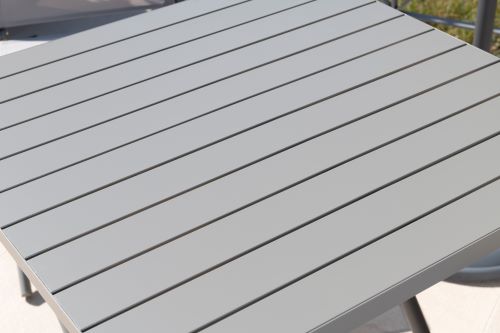 Tommy - Dining set with outdoor table and chairs in aluminum extendable from 6 to 8 seats