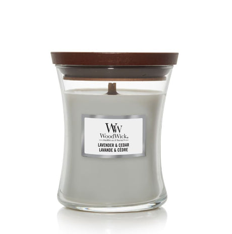 Woodwick candle lavender & cedar