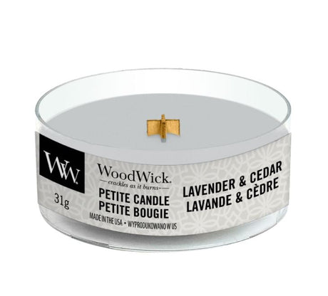 Woodwick candle lavender & cedar