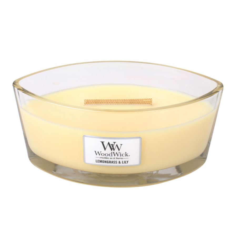 Woodwick lemongrass & lily candle