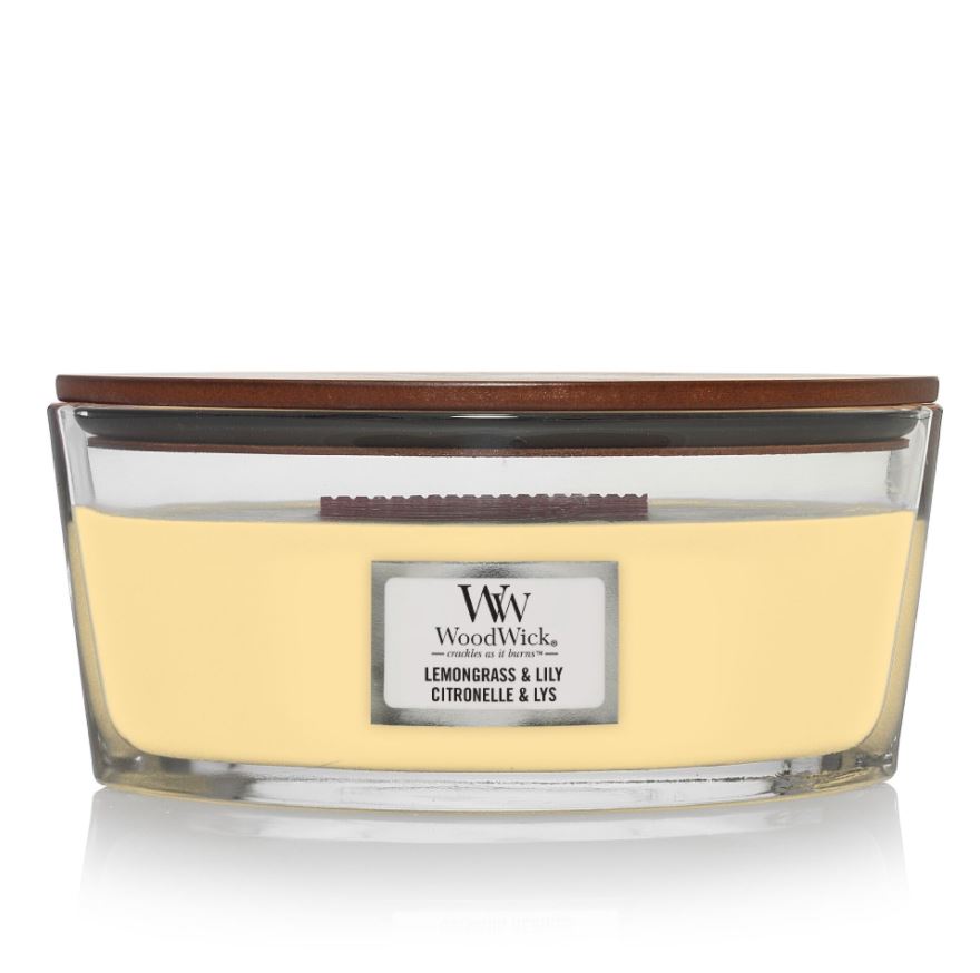 Woodwick lemongrass & lily candle