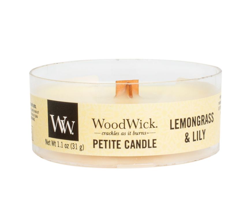 Woodwick lemongrass & lily candle