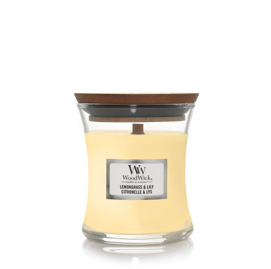 Woodwick lemongrass & lily candle