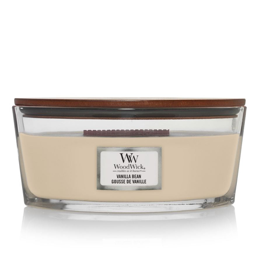 Woodwick vanilla bean candle
