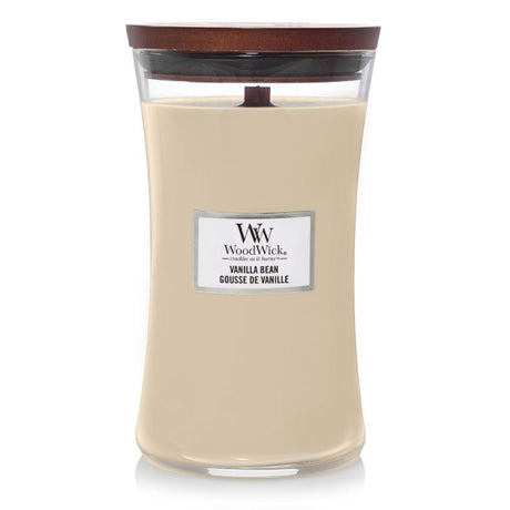 Woodwick vanilla bean candle