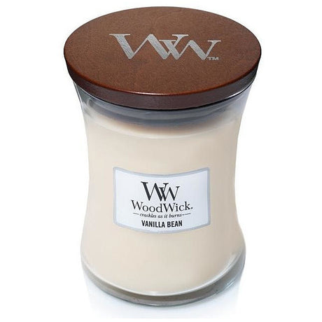 Woodwick vanilla bean candle