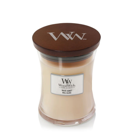 Woodwick white honey candle