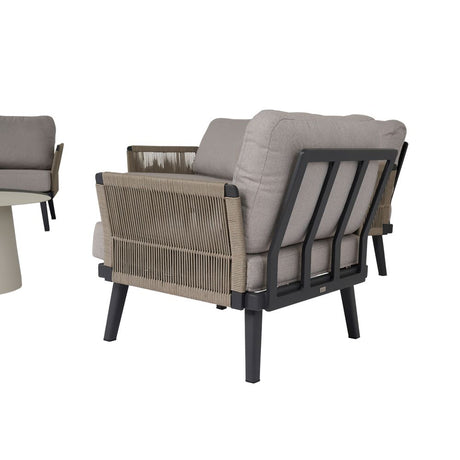 Salotto da esterno in alluminio da 5 posti - Antony