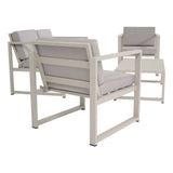 Salotto da Giardino Vision - Set con Divano e Poltrone in Alluminio Beige