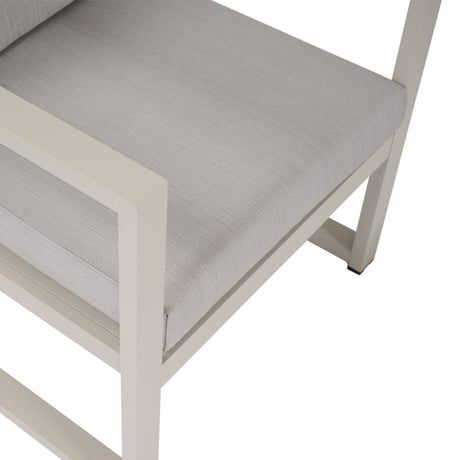 Salotto da Giardino Vision - Set con Divano e Poltrone in Alluminio Beige