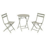 Click – Set da Balcone Pieghevole 2 Posti in Ferro verde salvia