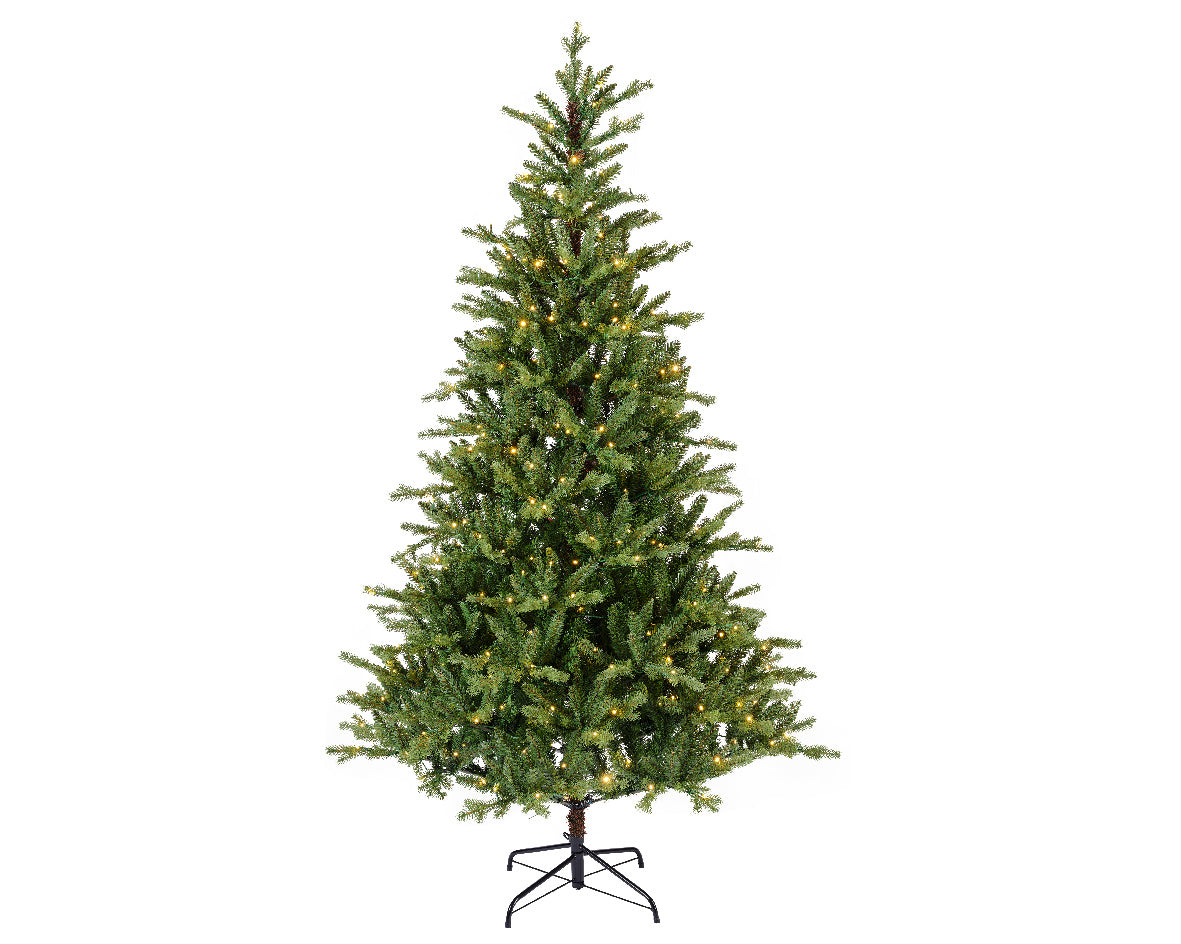 Abete di Natale artificiale Allison in Pe e Pvc con led