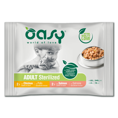 Oasy FlowPack buste in bocconi per gatti 4x85gr