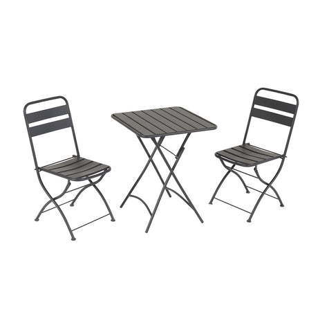 Set da balcone Easy - Tavolo e 2 Sedie Pieghevoli