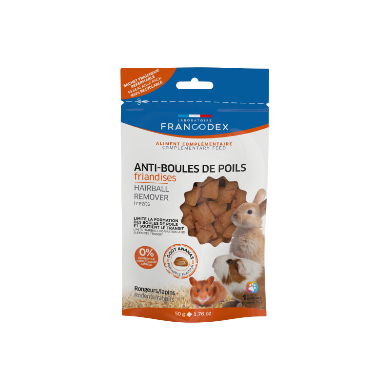 Francodex Snack AntiBoli di Pelo per Roditori 50gr