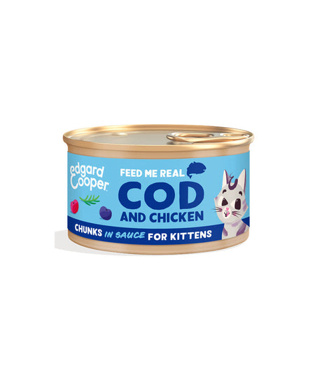 Edgard&Cooper per gatti in sfilaccetti lattina 85 gr
