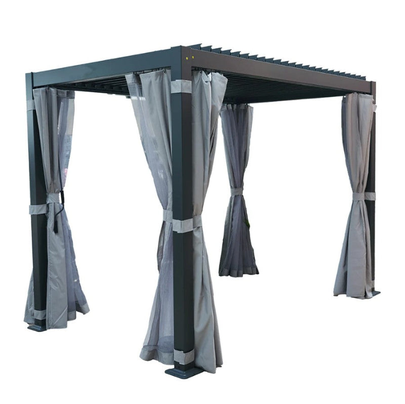 Set Tende Laterali e Zanzariere per Pergola Djerba 2x3 mt