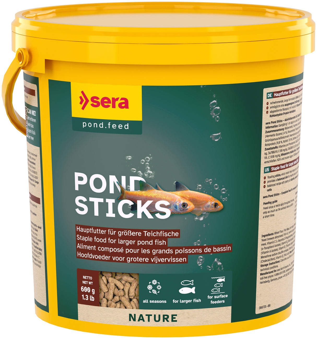 Sera Pond Sticks Nature 3,8 lt 600 g