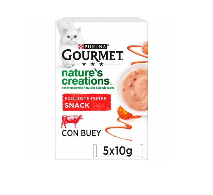 gourmet puree snack cremoso per gatti 5x10gr