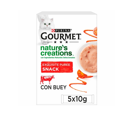 gourmet puree snack cremoso per gatti 5x10gr