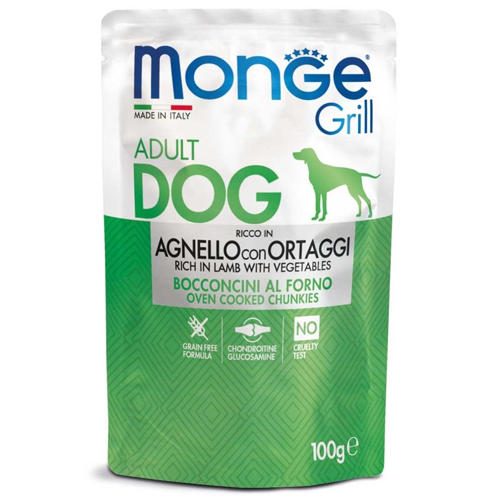monge grill busta per cani adulti 100gr - Iperverde