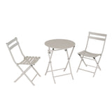 Click – Set da Balcone Pieghevole 2 Posti in Ferro Bianco