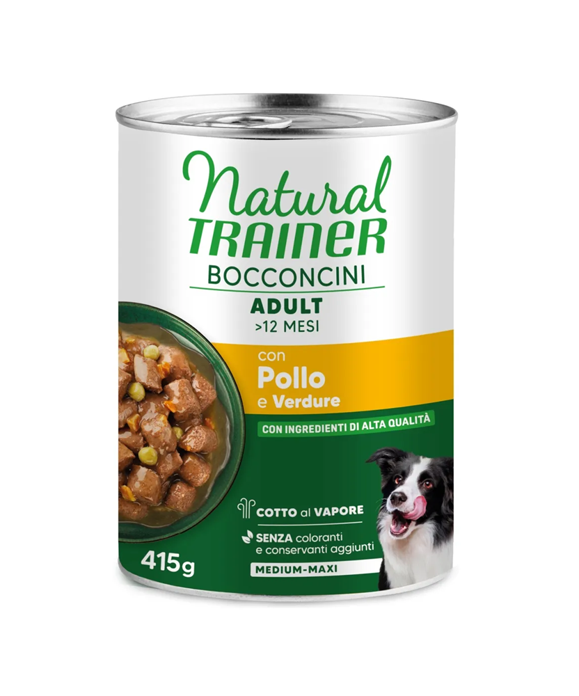 natural trainer per cani medium/maxi lattina 415 gr