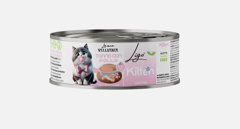 Ligo Nature vellutata alimento per Gattini -  kitten tonno con pollo 85 gr