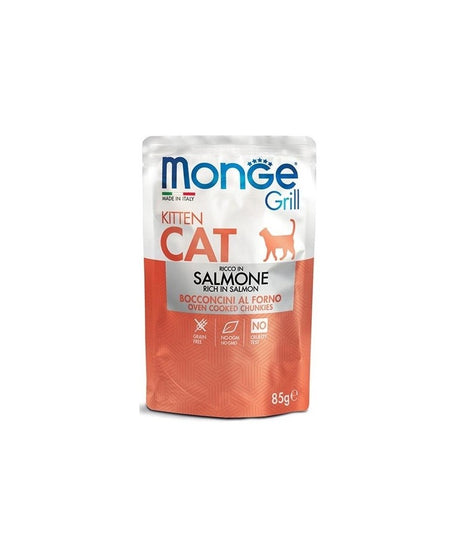 monge grill kitten busta per gattini con salmone 85gr - Iperverde