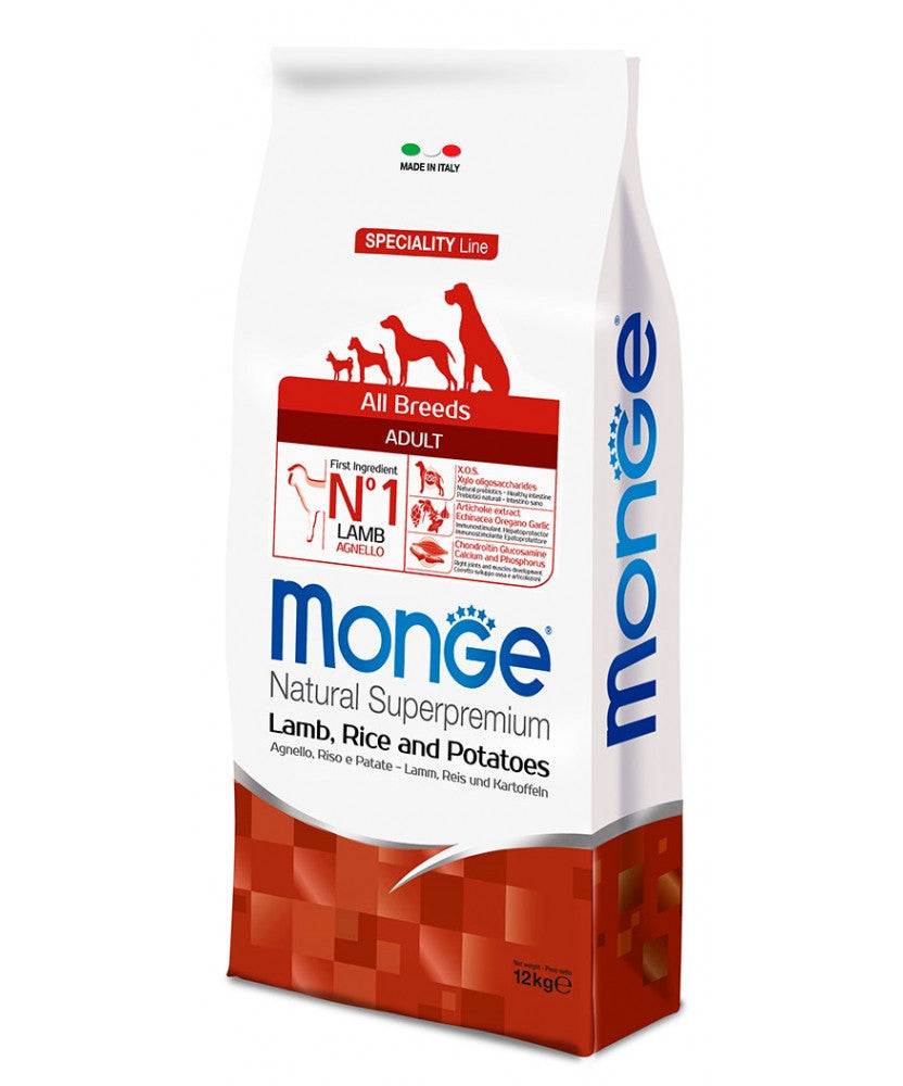 monge monoproteico all breed con agnello 12kg