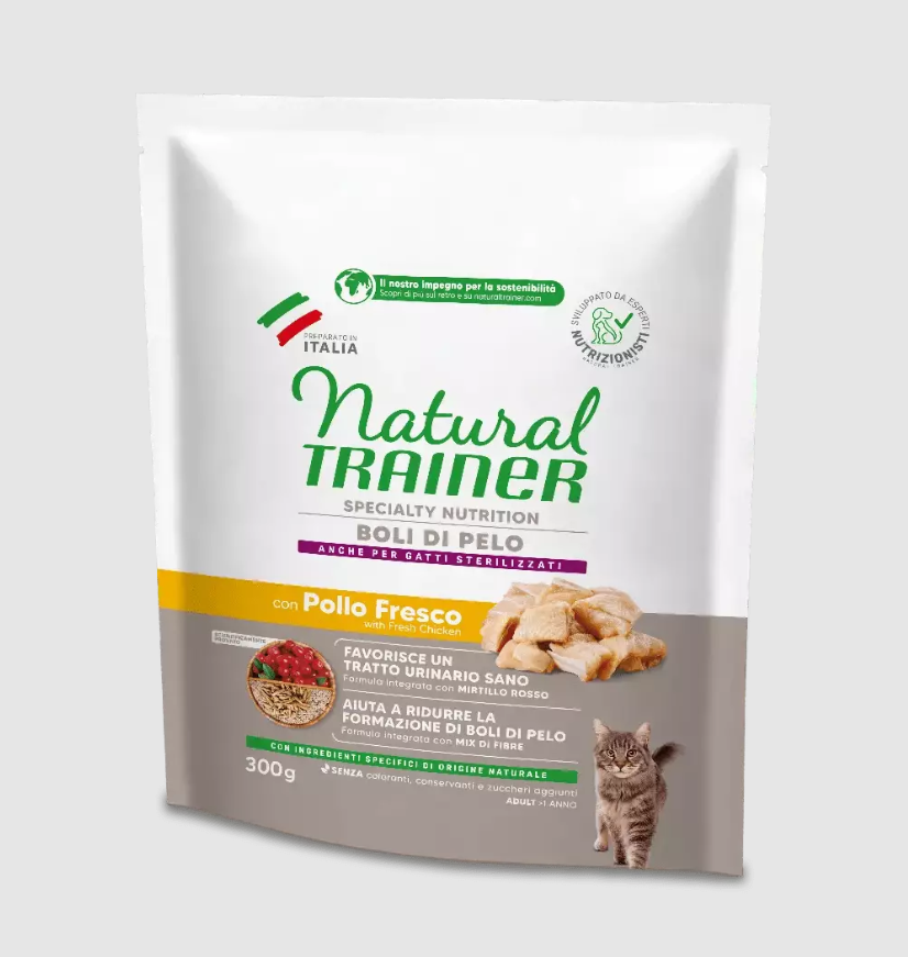 Natural Trainer Boli di Pelo Pollo 300gr