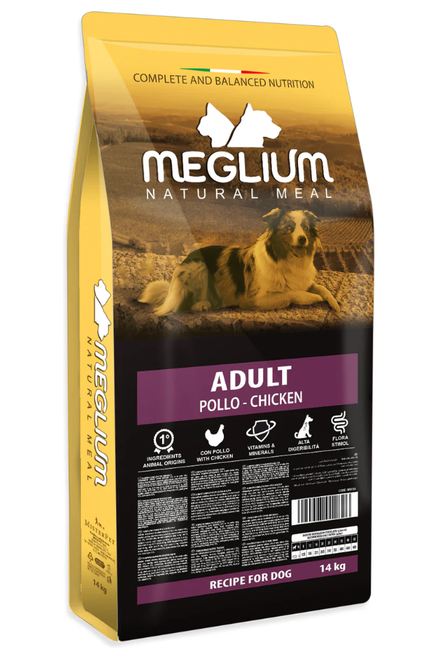 Meglium crocchette per cani adulti di taglia media 2,5 kg
