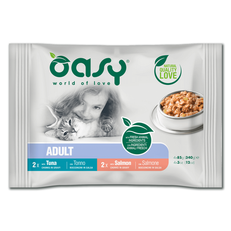 Oasy FlowPack buste in bocconi per gatti 4x85gr