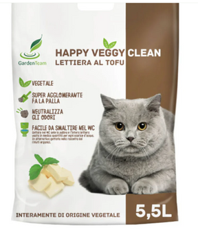 Lettiera Happy veggy clean al tofu 2,5 kg - Iperverde