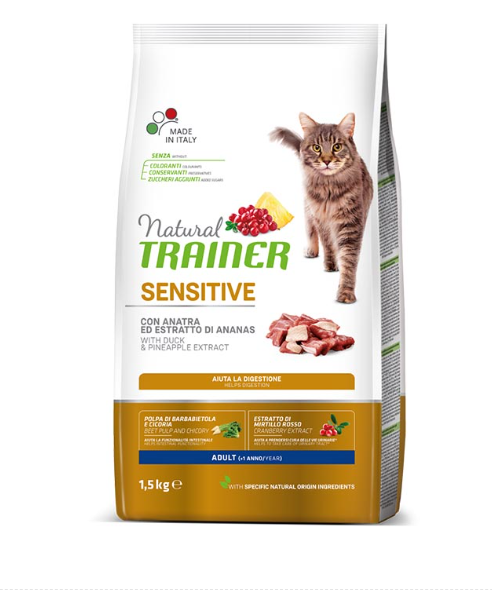 Natural Trainer Gatto Sensitive Anatra 1,5 kg