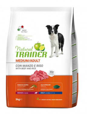 Natural Trainer medium adult manzo e riso - Iperverde