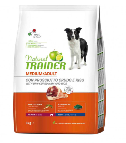 Natural Trainer medium adult prosciutto crudo e riso