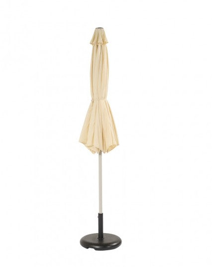 Ombrellone palo centrale rotondo 270 cm champagne e telo beige - Vigo