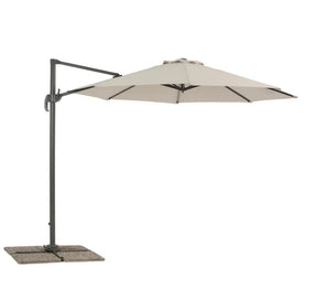 Ombrellone palo laterale da giardino in alluminio grigio - Circle - Iperverde