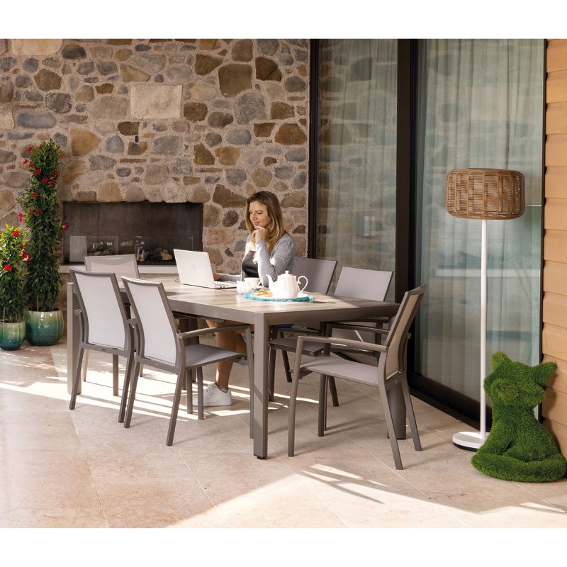 Set Pranzo da Giardino Andorra - Tavolo Allungabile con 4 Sedie