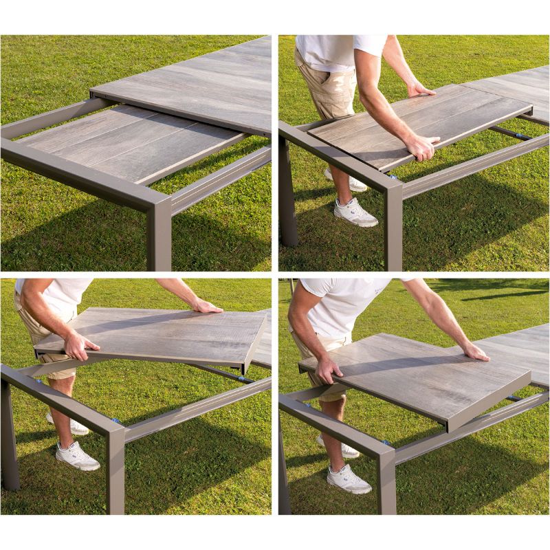 Set Pranzo da Giardino Andorra - Tavolo Allungabile con 4 Sedie
