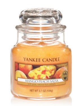 YANKEE CANDLE CANDELA IN GIARA PICCOLA MANGO PEACH SALSA