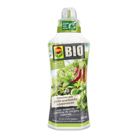 Concime liquido biologico per piante aromatiche e peperoncini 500 ml - Iperverde