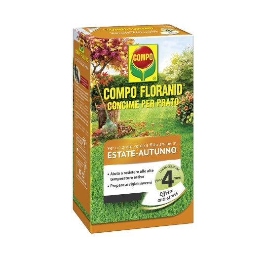 Concime granulare per prato Floranid ad uso estate e autunno 2,5 Kg - Iperverde