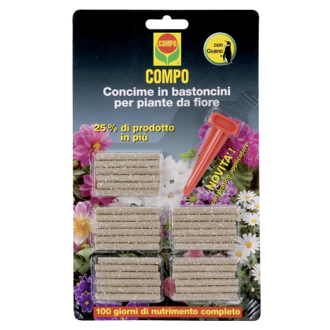 Concime in bastoncini per piante e fiori arricchiti con guano - Iperverde