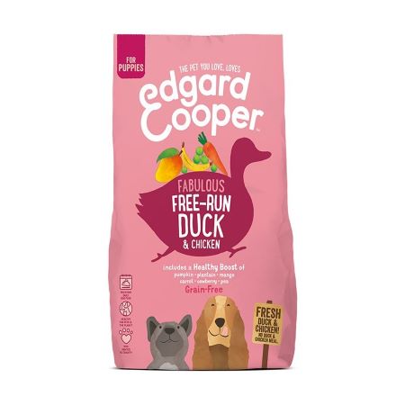 Edgard & Cooper - Puppy crocchette anatra e pollo allevati a terra senza cereali