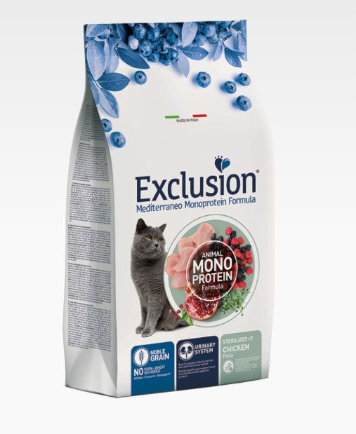 Exclusion - Monoproteico - Sterilized Cat 7+ Noble Grain - chicken - 1,5kg