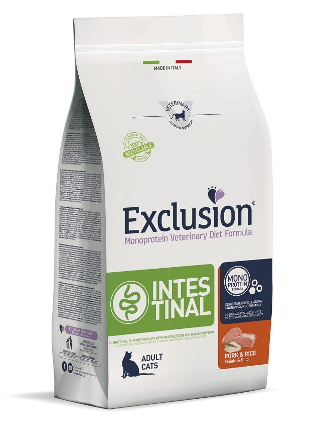 Exclusion - Veterinary Diet - Intestinal Katze - Schweinefleisch und Reis 1,5kg