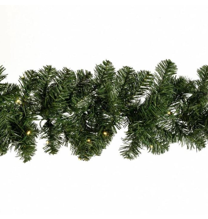 Festone natalizio artificiale verde con 50 Led Imperial 270 cm in PVC - Iperverde